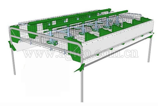 Single layer breeding rabbit cage 